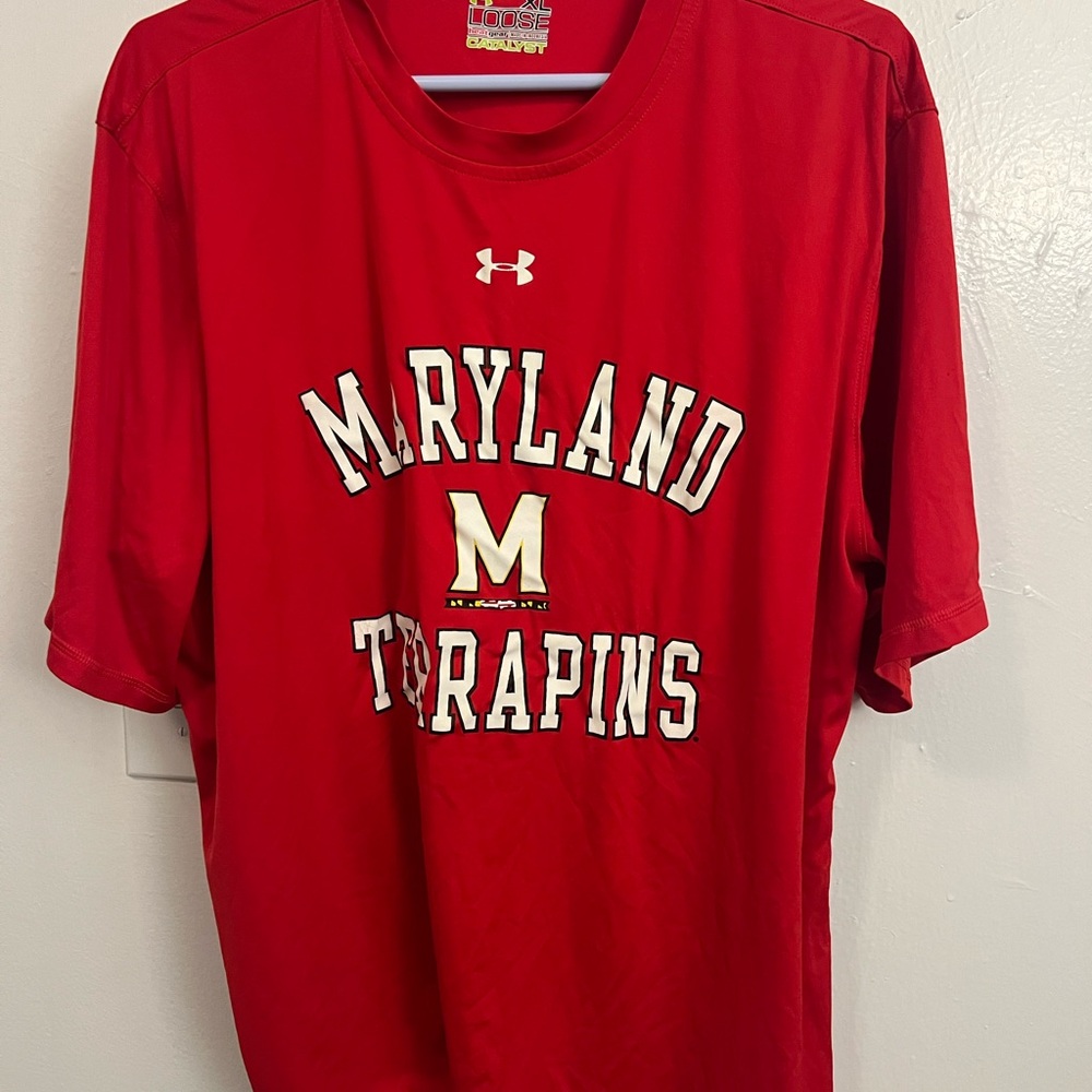 Under Armour Red Maryland Terrapins T-Shirt